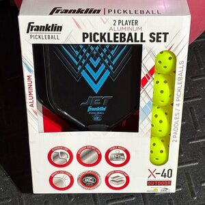 Franklin 2 Player Aluminum Pickleball Set X-40 New Sealed Box